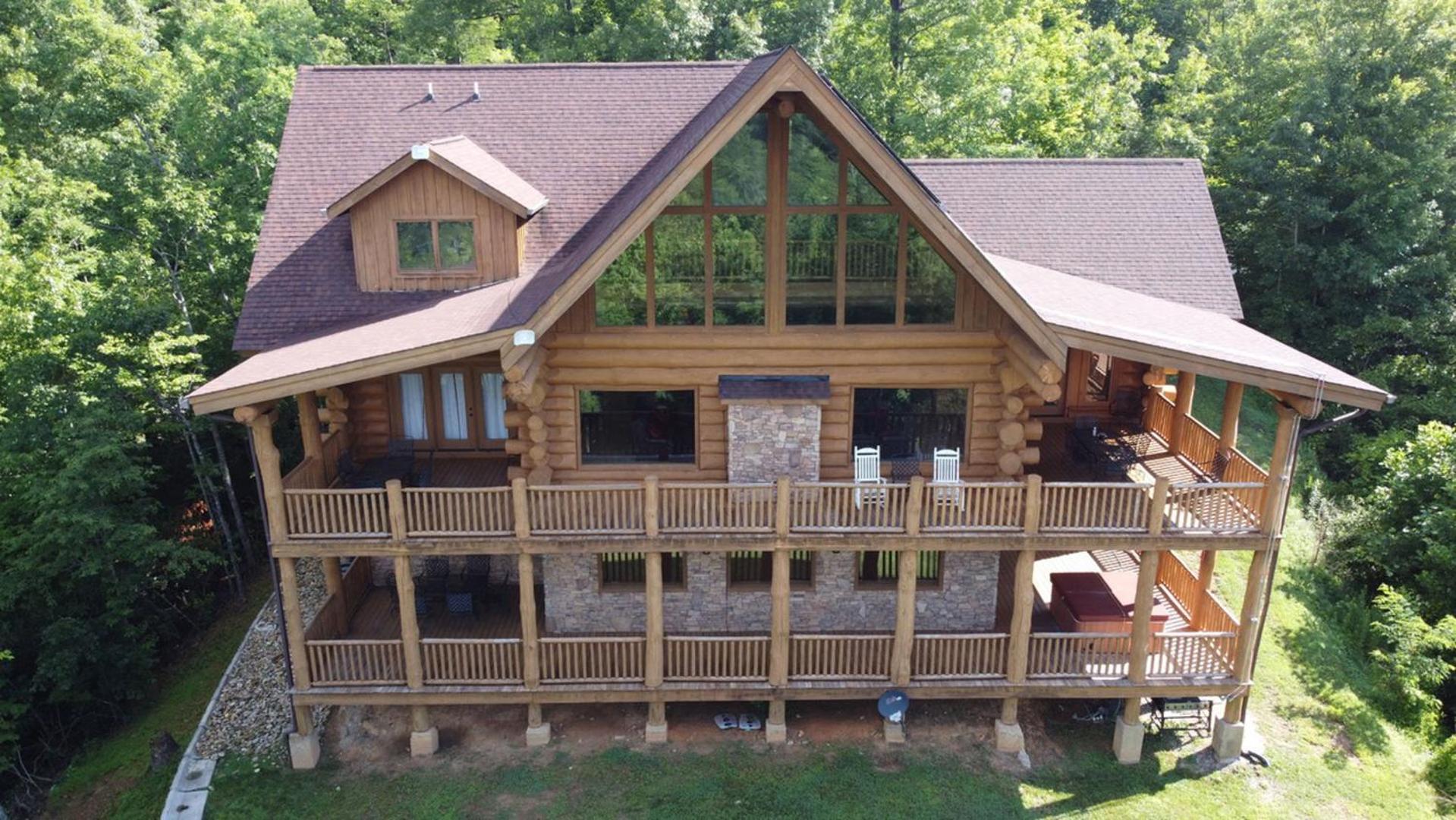 Big Bear Ridge Lodge - Breathtaking Mountain Views And Private Forest Scenes In Amazing Large Log Cabin แกตลิงเบิร์ก ภายนอก รูปภาพ