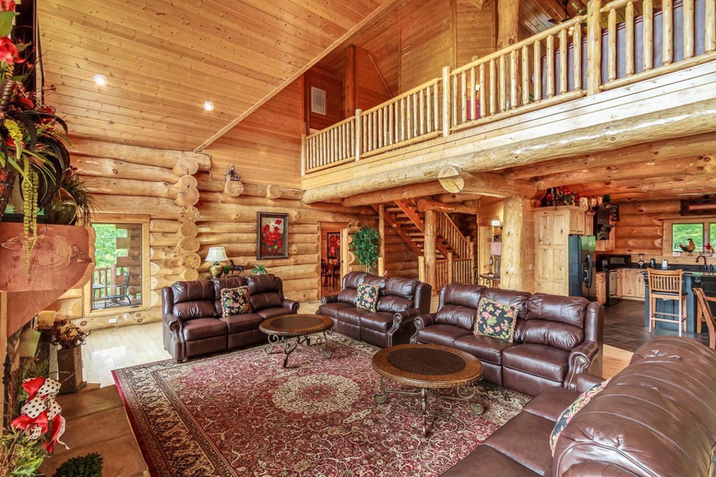 Big Bear Ridge Lodge - Breathtaking Mountain Views And Private Forest Scenes In Amazing Large Log Cabin แกตลิงเบิร์ก ภายนอก รูปภาพ