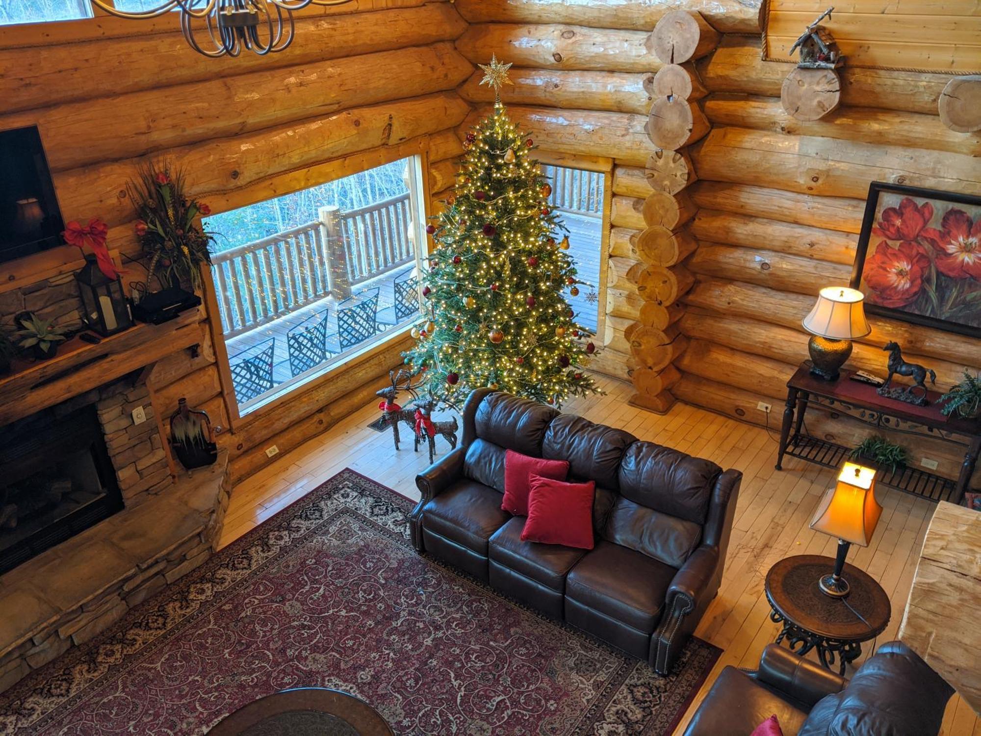 Big Bear Ridge Lodge - Breathtaking Mountain Views And Private Forest Scenes In Amazing Large Log Cabin แกตลิงเบิร์ก ภายนอก รูปภาพ